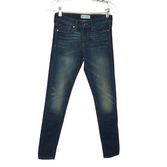 Banana Republic Dark Wash Distressed Skinny Jeans Sz 25 Petite Short 0 - Picture 1 of 3